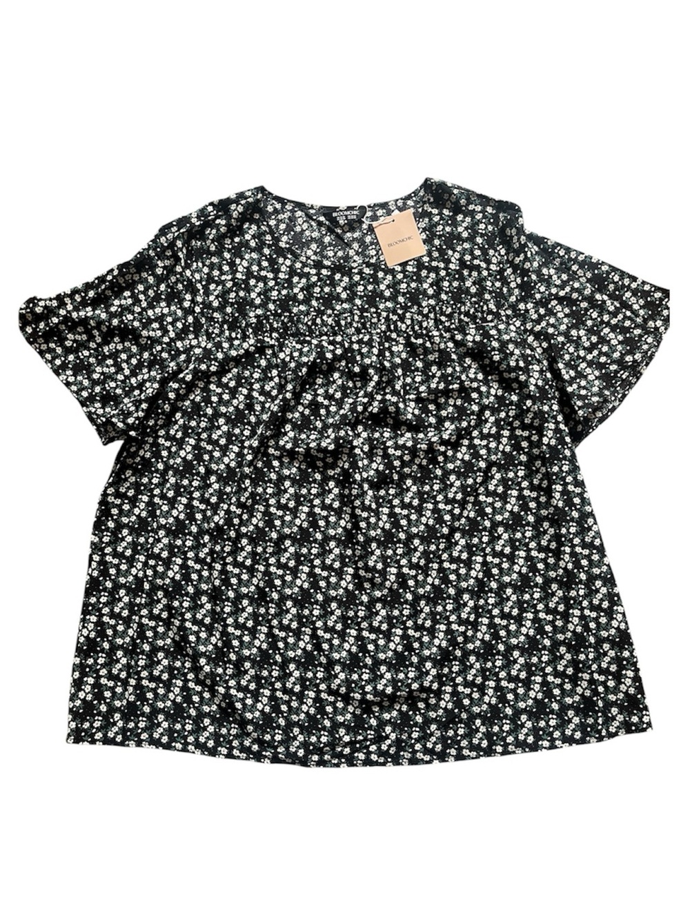 NWT Black Floral Top